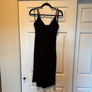 Guess Black Mini Dress with Gold Straps